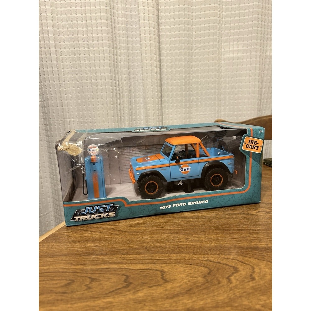 Jada Just Trucks Gulf 1973 Ford Bronco New In‎ Broken Box